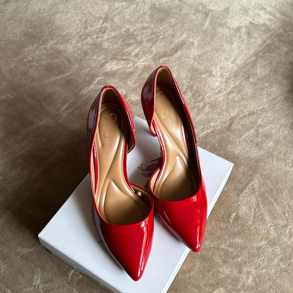 Cherry Red Jessica Simpson’s Heels.